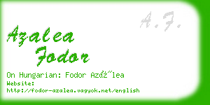 azalea fodor business card